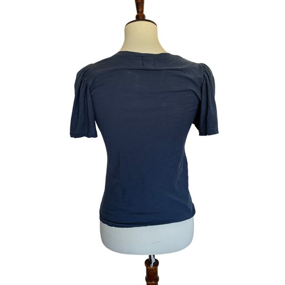 Nation LTD Darcie Flutter Sleeve V-Neck Top - Picture 2 of 3